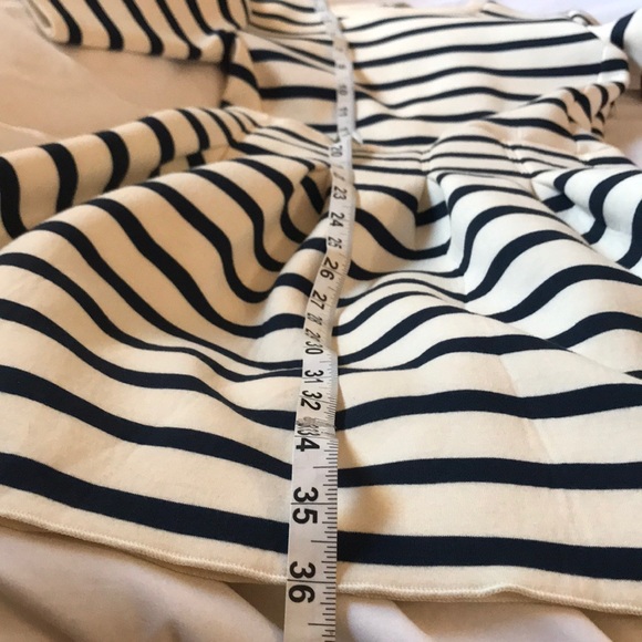 Striped scuba fit n flare dress size 4 (navy blue) - Picture 5 of 7